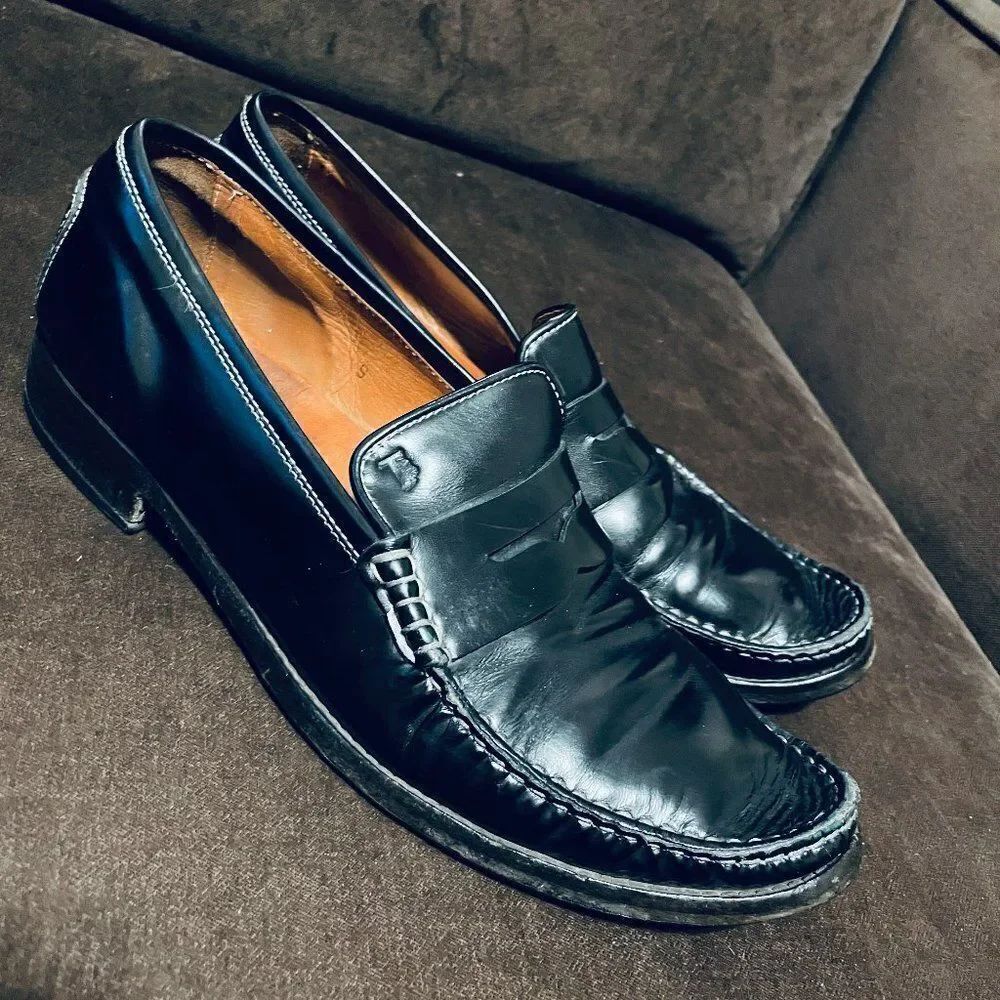 TOD's Mens Black Loafer Driving Shoes Mens size 10 US 43 EUR 9 UK non slip soles